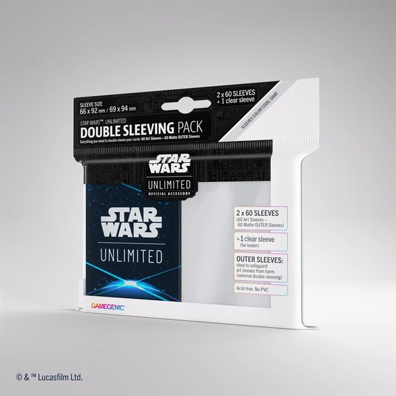Gamegenic - Star Wars Unlimited Art Sleeves Double Sleeving Pack - Space Blue