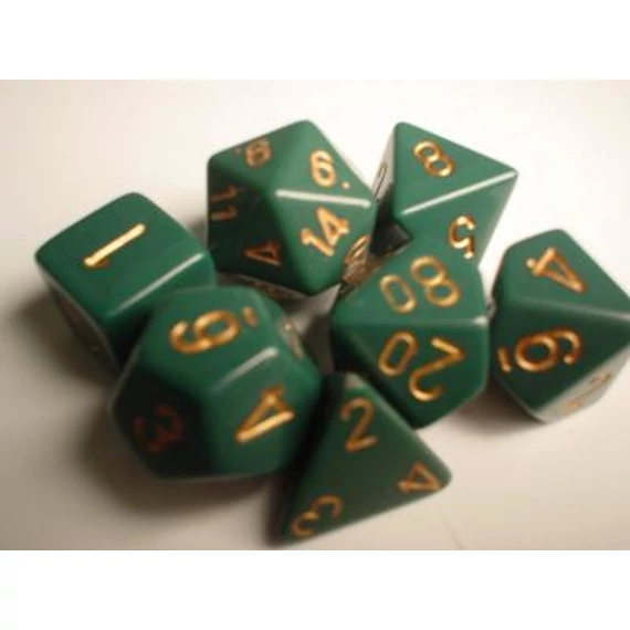 Chessex Opaque Dusty Green gold