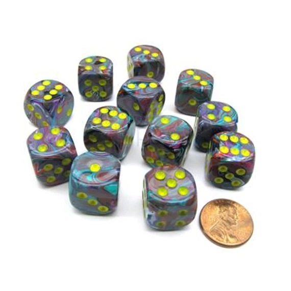 Festive Mosaic yellow d6 szett