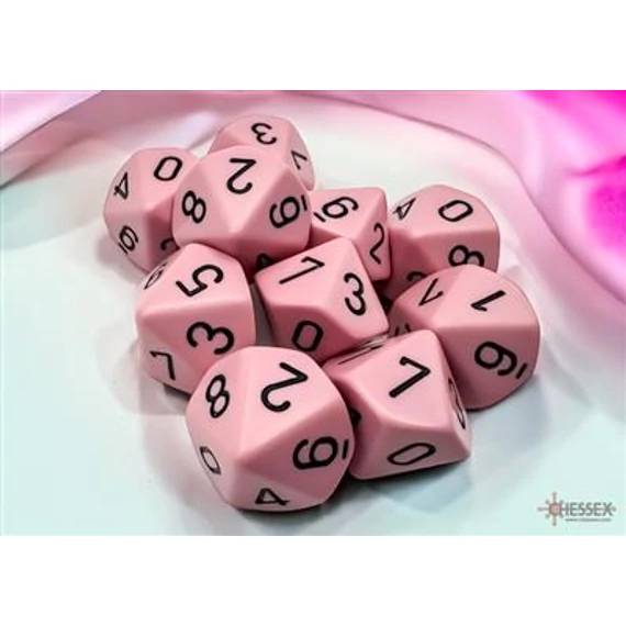 Opaque Pastel Pink black d10