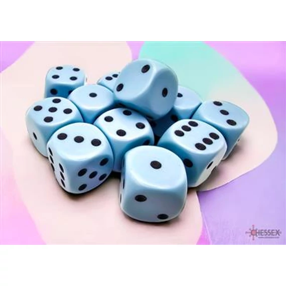 Pastel Blue black d6 szett