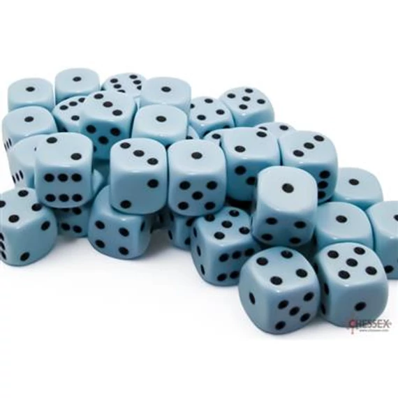 Pastel Blue black mini d6