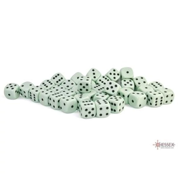 Pastel Green black mini d6