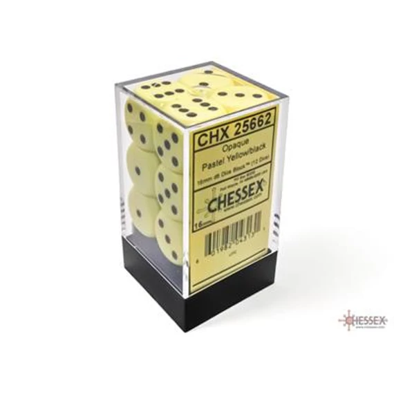 Pastel Yellow black d6 szett