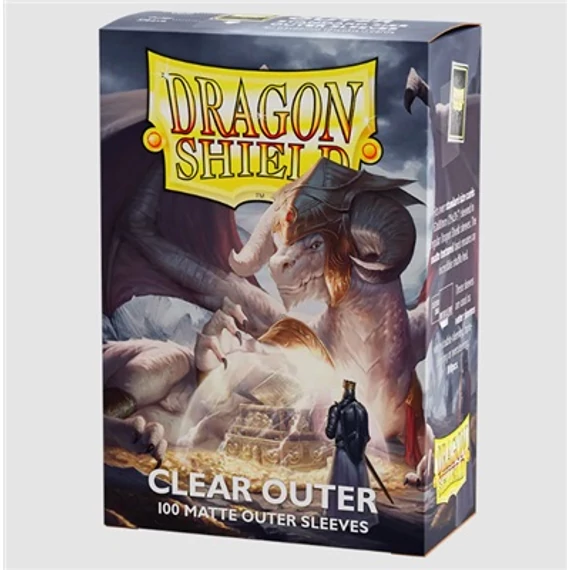 Dragon Shield Standard size Outer Sleeves - Matte Clear (100 Sleeves)