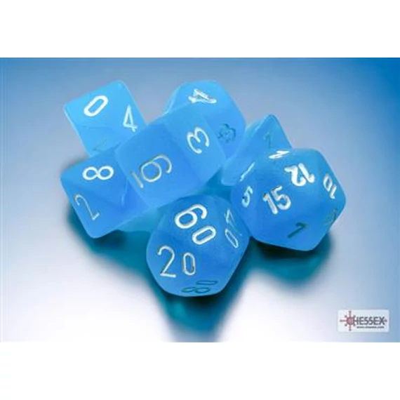 Chessex Frosted Caribbean Blue white