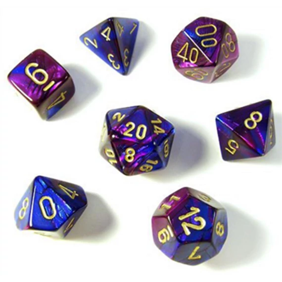 Chessex Gemini Blue-Purple gold