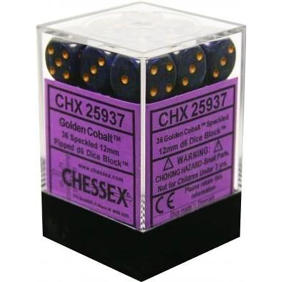 Chessex Speckled d6 (12 mm) kockablokk Golden Cobalt