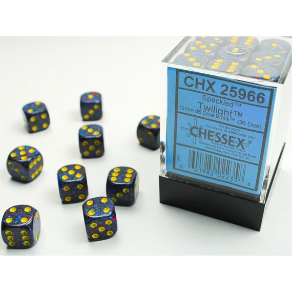 Chessex Speckled d6 (12 mm) kockablokk Twilight