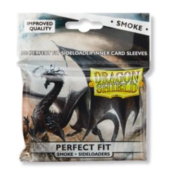 Dragon Shield Standard Perfect Fit Sideloading Sleeves - Clear Smoke (100 Sleeves)