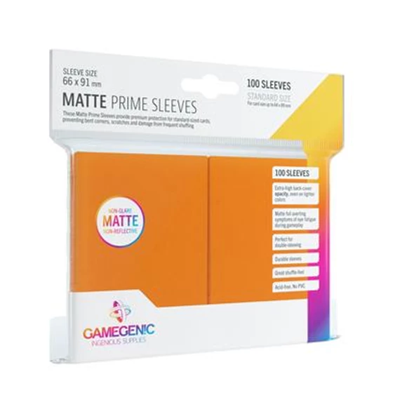 Gamegenic - Matte Prime Sleeves Orange
