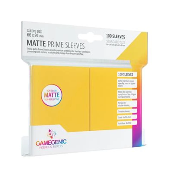 Gamegenic - Matte Prime Sleeves Yellow