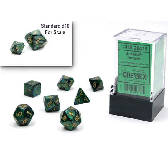 Scarab Mini-Polyhedral Jade gold