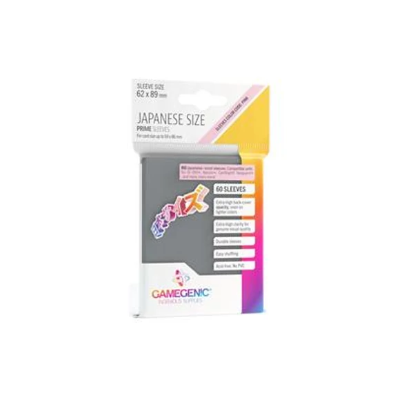 PRIME Japanese Sized Sleeves Dark Grey (60 Sleeves)