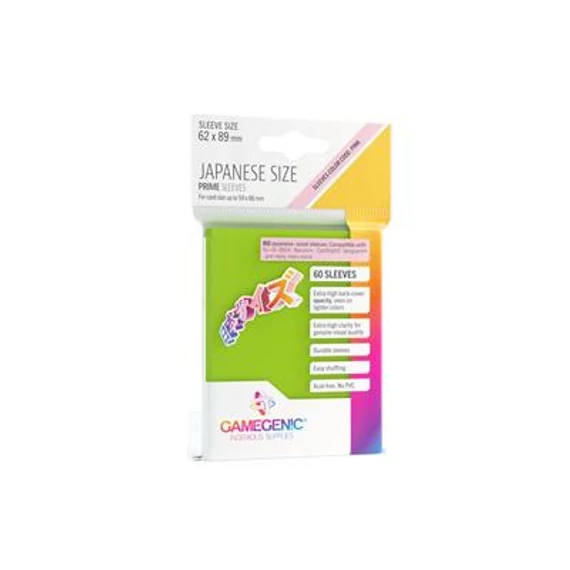 PRIME Japanese Sized Sleeves Lime (60 Sleeves)