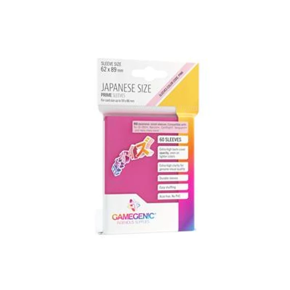 PRIME Japanese Sized Sleeves Pink (60 Sleeves)