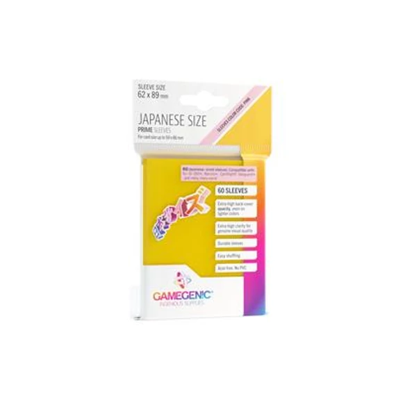 PRIME Japanese Sized Sleeves Yellow (60 Sleeves)