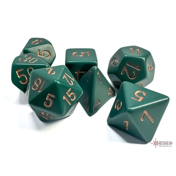 Chessex Opaque Dusty Green copper