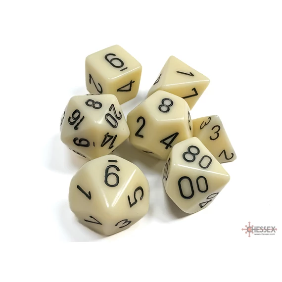 Chessex Opaque Ivory black