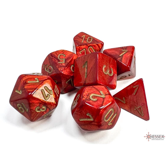 Chessex Scarab Scarlet gold