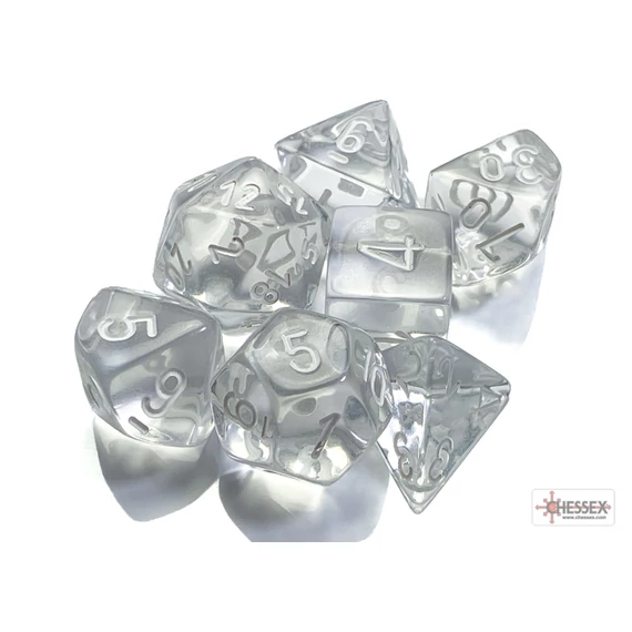 Chessex Translucent Clear white