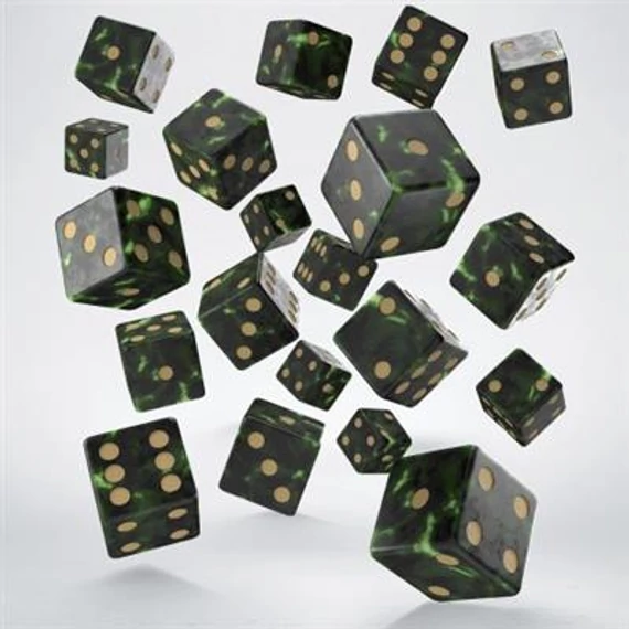 Full Pack of D6s Bottle green & Gold