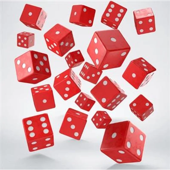 Full Pack of D6s Red&White