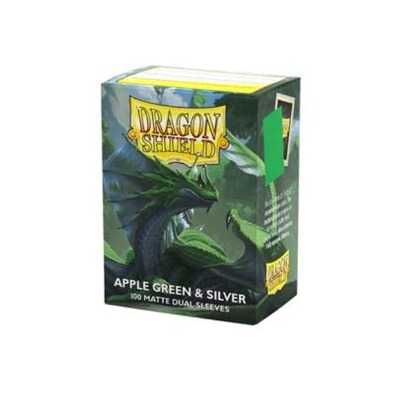Matte Dual - Apple Green & Silver (100 Sleeves)